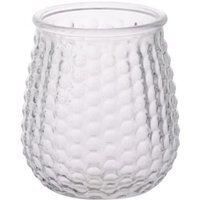 Bubble Pattern Glass Posy Vase H11 cm - Clear