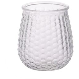 Bubble Pattern Glass Posy Vase H11 cm - Clear - thumbnail 2