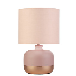 Matt Pink Copper Table Lamp - Pink - thumbnail 2