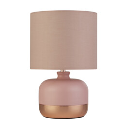 Matt Pink Copper Table Lamp - Pink - thumbnail 3