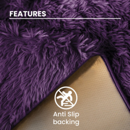 Supersoft Shaggy High Pile Rug - Purple / 290x200 - thumbnail 2