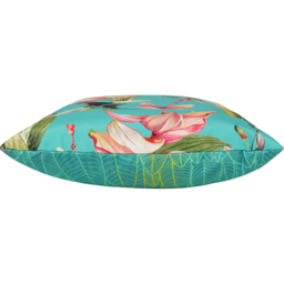 Hummingbird Blooms Outdoor Cushion Cover - Blue - thumbnail 3