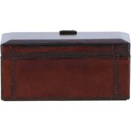 Luxury Leather Dual Watch  Bracelet Storage Box - Chestnut - thumbnail 5