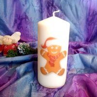 Christmas Candle Gingerbread  - White / 7