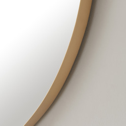 Vita Asymmetrical Curved Pebble Metal Framed Wall Mirror - Gold - thumbnail 5
