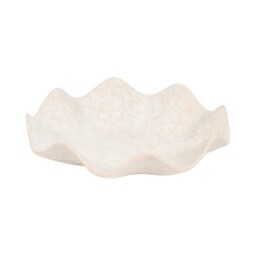 Orla Wavy Ceramic Bowl - Cream - thumbnail 2
