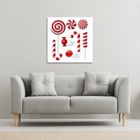 Different Red And White Candies Gallery Canvas - Red / 46cm - image 1
