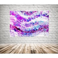 Countryside Pink Wilderness Graphic Art Wrapped on Canvas - Pink / 112cm