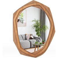 Rustic Wall Mounted Mirror - Brown