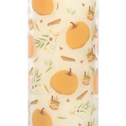 Pumpkin Print Tube Candle Autumn Scent  Burn Halloween Decor - White - thumbnail 2