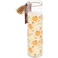 Pumpkin Print Tube Candle Autumn Scent  Burn Halloween Decor - White