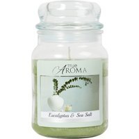 Scented Large Mason Jar Candle - Eucalyptus and Sea Salt