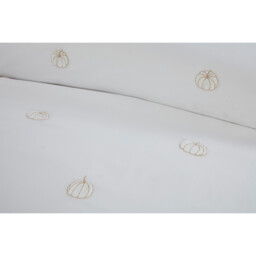 Pumpkin Duvet Cover and Pillowcase Set - White / Superking - thumbnail 2