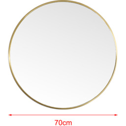 Moisture-resistant Hanging Nordic Round Wall Mirror - Gold - thumbnail 2