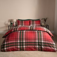 Traditional Christmas Check Bedding Set - Red / Single - thumbnail 1