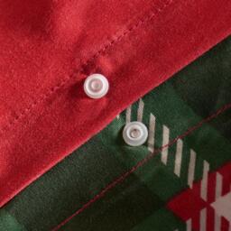 Traditional Christmas Check Bedding Set - Red / Single - thumbnail 5