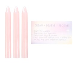 Manifestation Magic Candle Set For Intent And Energy - White - thumbnail 2