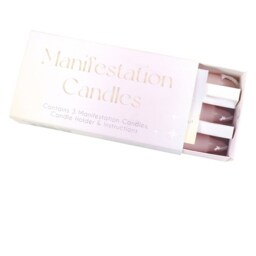 Manifestation Magic Candle Set For Intent And Energy - White - thumbnail 3