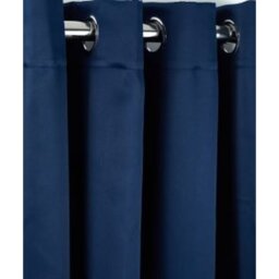 Woven Thermal Blackout Eyelet Curtains - Navy / 168cm / 183cm - thumbnail 2