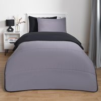 OHS Coverless 10.5 Tog Soft Duvet Set - Black/Grey - King
