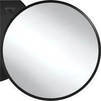 Round Mirror Fiona, Aluminium Frame, Wall Mounted, Minimalist - Black / 70cm