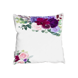 Pink  Purple Roses Outdoor Cushion - Pink / 60cm - thumbnail 2
