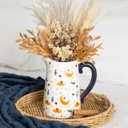 Autumn Magic Harvest Moon Print Ceramic Flower Jug - Multicolour - thumbnail 3