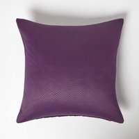 Herringbone Chevron Cushion Cover - Aubergine - thumbnail 1
