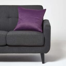 Herringbone Chevron Cushion Cover - Aubergine - thumbnail 2