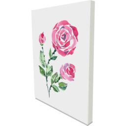 'Beautiful Pink Roses' Graphic Art on Canvas - Pink / 101cm / 77cm - thumbnail 2