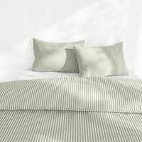 Studio Edition Pinstripe Duvet Cover Set - Green / Superking
