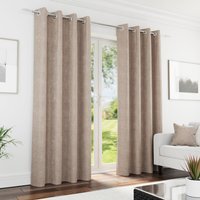 Knightsbridge Sand Blackout Chenille Eyelet Curtains - Sand / 168cm / 137cm - image 1