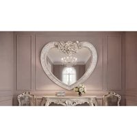 Heart Crackle MDF Wall Mirror Champagne Frame 85x80Cm - Champagne