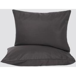 Pair Of Housewife Pillowcases - Charcoal - thumbnail 4