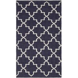 Homescapes Edmonton Handwoven Kilim Rug - Navy Blue / 150cm - thumbnail 2