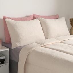 Coverless 10.5 Tog Teddy Duvet Set - Cream / Double - thumbnail 3