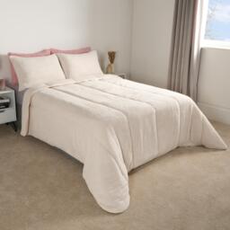 Coverless 10.5 Tog Teddy Duvet Set - Cream / Double - thumbnail 2