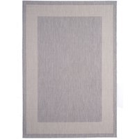 Ecology Collection Bordered Outdoor Rug - Grey / 140cm - image 1