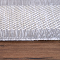 Ecology Collection Bordered Outdoor Rug - Grey / 140cm - thumbnail 3