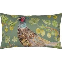 Watercolour Pheasant Outdoor Cushion Cover - Olive