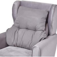 Cotton Back Support Cushion - Grey - thumbnail 1