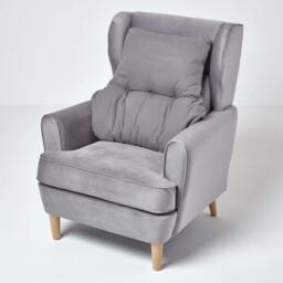 Cotton Back Support Cushion - Grey - thumbnail 2
