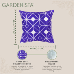 Water Resistant Garden Outdoor Printed Scatter Cushion - Tangiers Purple / 4 - thumbnail 4
