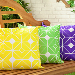 Water Resistant Garden Outdoor Printed Scatter Cushion - Tangiers Purple / 4 - thumbnail 2