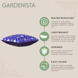 Water Resistant Garden Outdoor Printed Scatter Cushion - Tangiers Purple / 4 - thumbnail 3