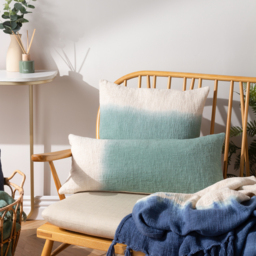 Mizu Rectangular Dip Dye Cushion 30 x 65cm - Eucalyptus / Polyester - thumbnail 5