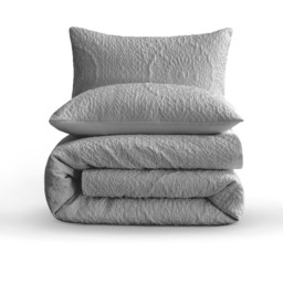 Deluxe Quilted Grandeur Pinsonic Duvet Sets - Grey / Superking - thumbnail 4
