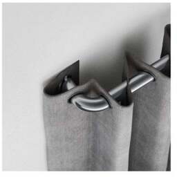 25-28mm Room Darkening Extendable Curtain Pole - Satin Silver - Satin Silver / 170cm - thumbnail 2
