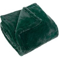 Kallu Double-Sided Faux-Fur Throw - Needle Green / 130cm - image 1