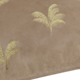 Guilded Palms Embroidered Cushion - Mink / 80 Feather 20 Polyester - thumbnail 4